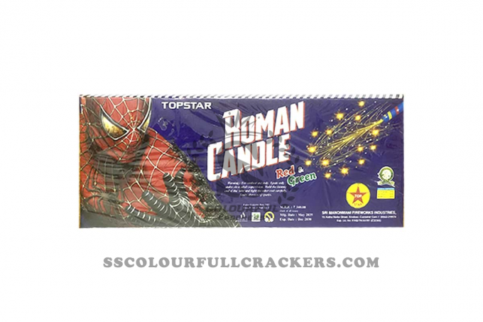 12" Roman Candles Red & Green (10 Pcs)