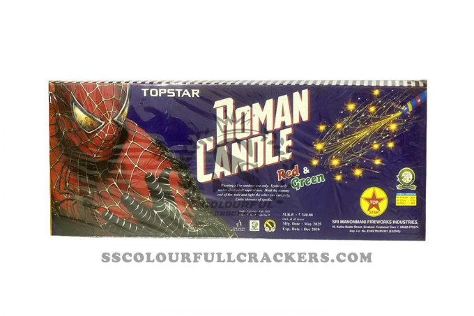 12" Roman Candle (10 pcs) (Red & Green)
